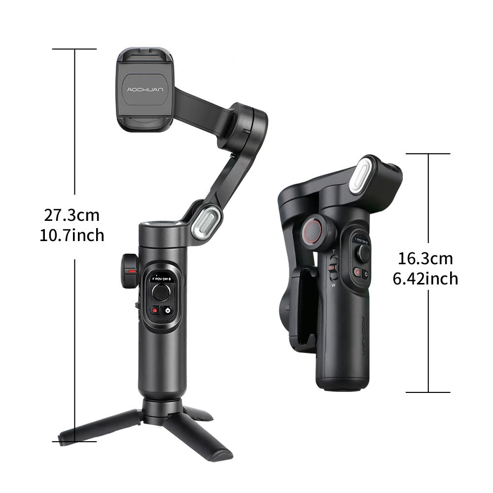 Handheld Gimbal Stabilizer for Smartphone with Fill Light